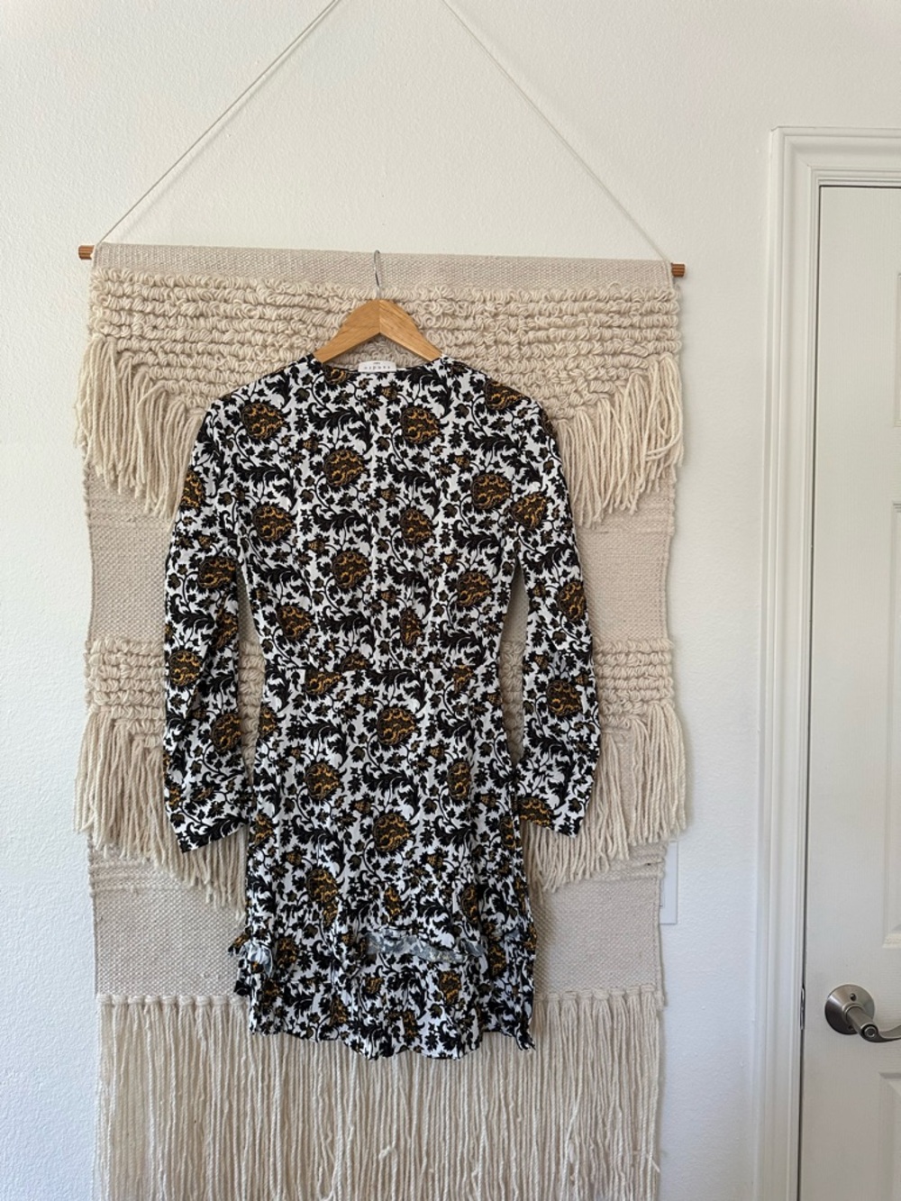 Sandro Wrap-effect Dami Printed Mini Dress NWT - Picture 11 of 11
